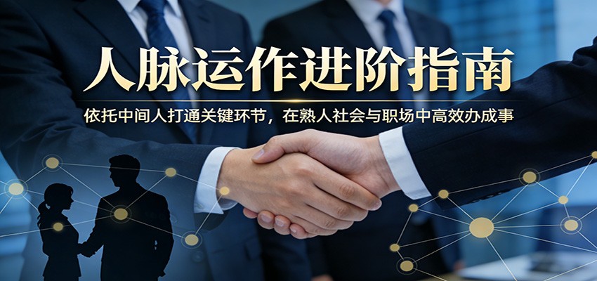 付费文章：人脉运作进阶指南，依托中间人打通关键环节，在熟人社会与职场中高效办成事-鑫源云网创