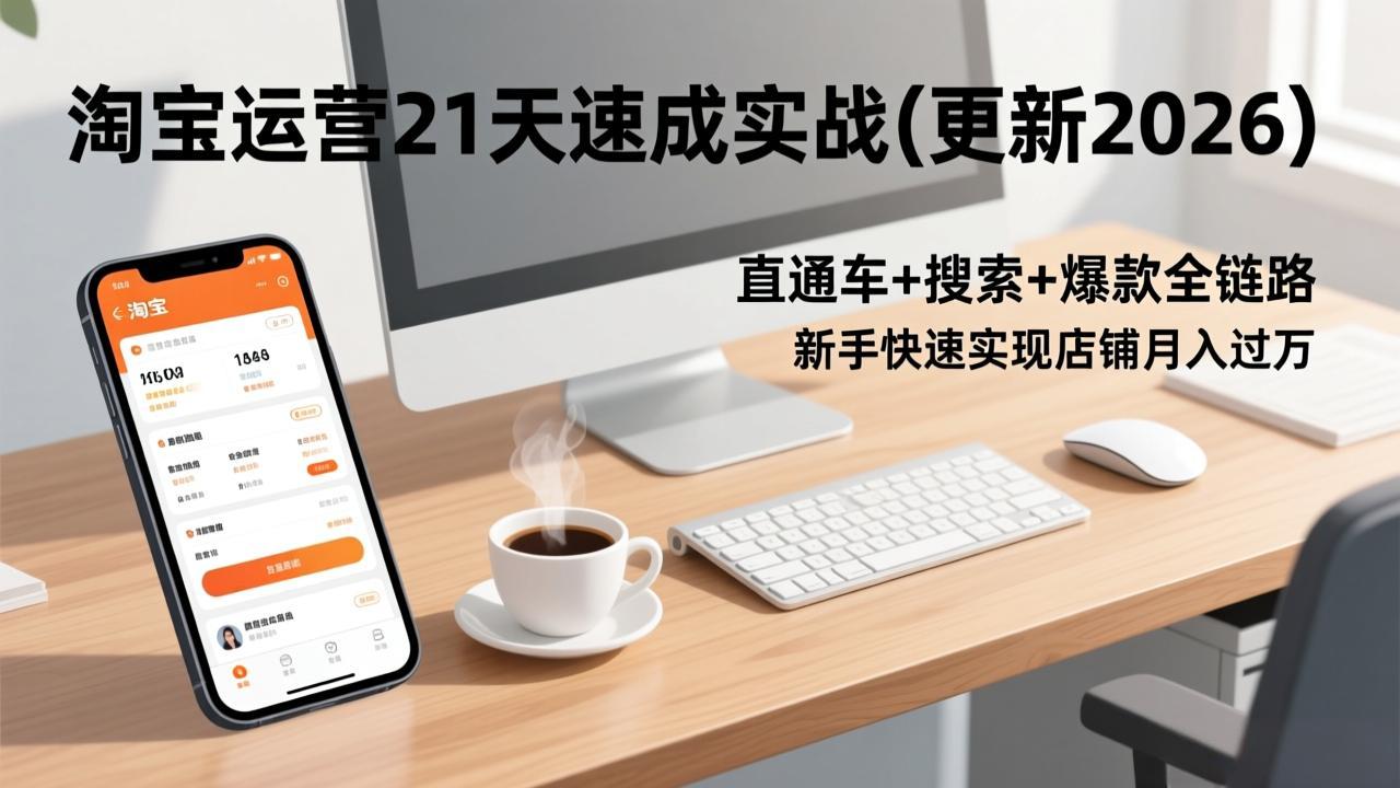 淘宝运营21天速成实战(更新2026-鑫源云网创