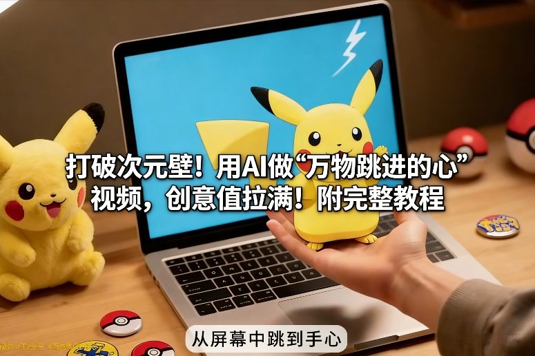 打破次元壁！用AI做【万物跳进手心】视频，创意值拉满！附完整教程-鑫源云网创