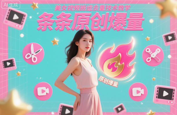 美女视频搬运去重技术教学，条条原创爆量-鑫源云网创