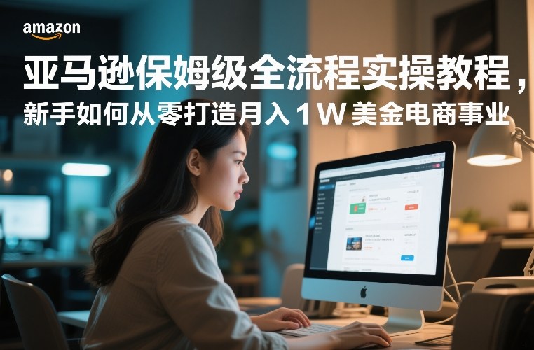 亚马逊保姆级全流程实操教程，新手如何从零打造月入1W美金电商事业-鑫源云网创