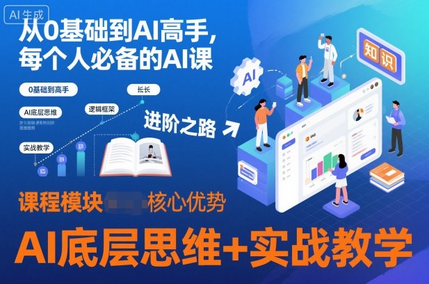 从0基础到AI高手，每个人必备的AI课，AI底层思维+实战教学-鑫源云网创