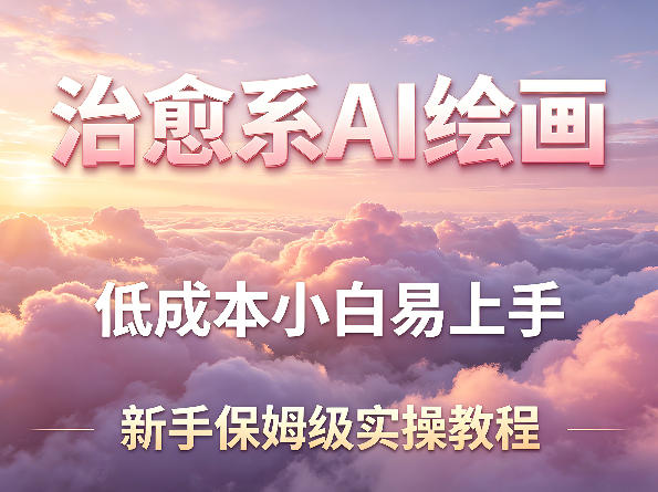 治愈系AI绘画提示词项目，低成本小白易上手，每天10分钟，新手保姆级实操教程-鑫源云网创