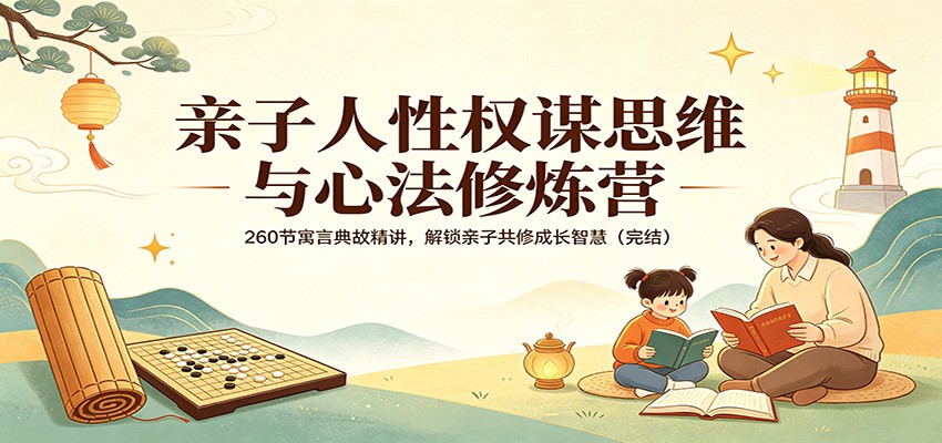 亲子人性权谋思维与心法修炼营：260节寓言典故精讲，解锁亲子共修成长智慧(完结)-鑫源云网创