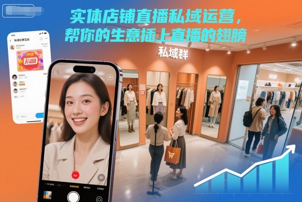 实体店铺直播私域运营，帮你的生意插上直播的翅膀-鑫源云网创