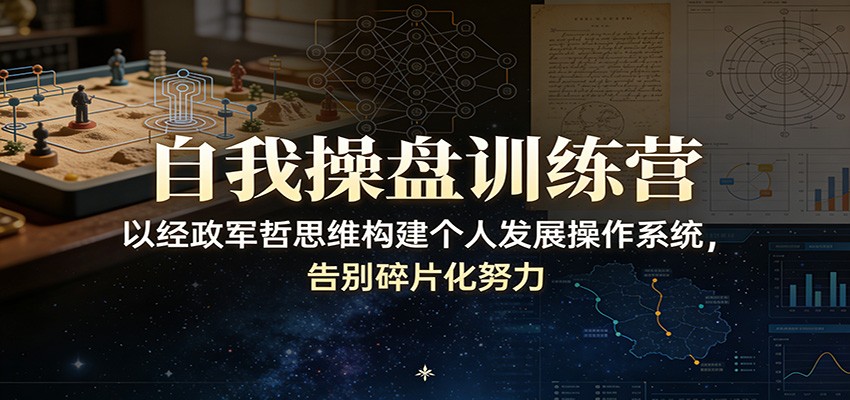 自我操盘训练营：以经政军哲思维构建个人发展操作系统，告别碎片化努力-鑫源云网创