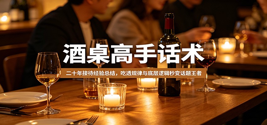 酒桌高手话术：二十年接待经验总结，吃透规律与底层逻辑秒变话题王者-鑫源云网创