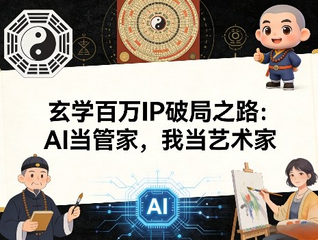 玄学百万IP破局之路：AI当管家，我当艺术家-鑫源云网创