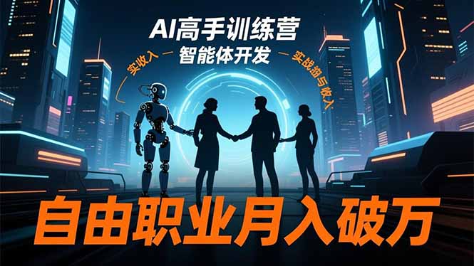 AI高手训练营3.0，ChatGPT，Midjourney，智能体开发，自由职业月入破万-鑫源云网创