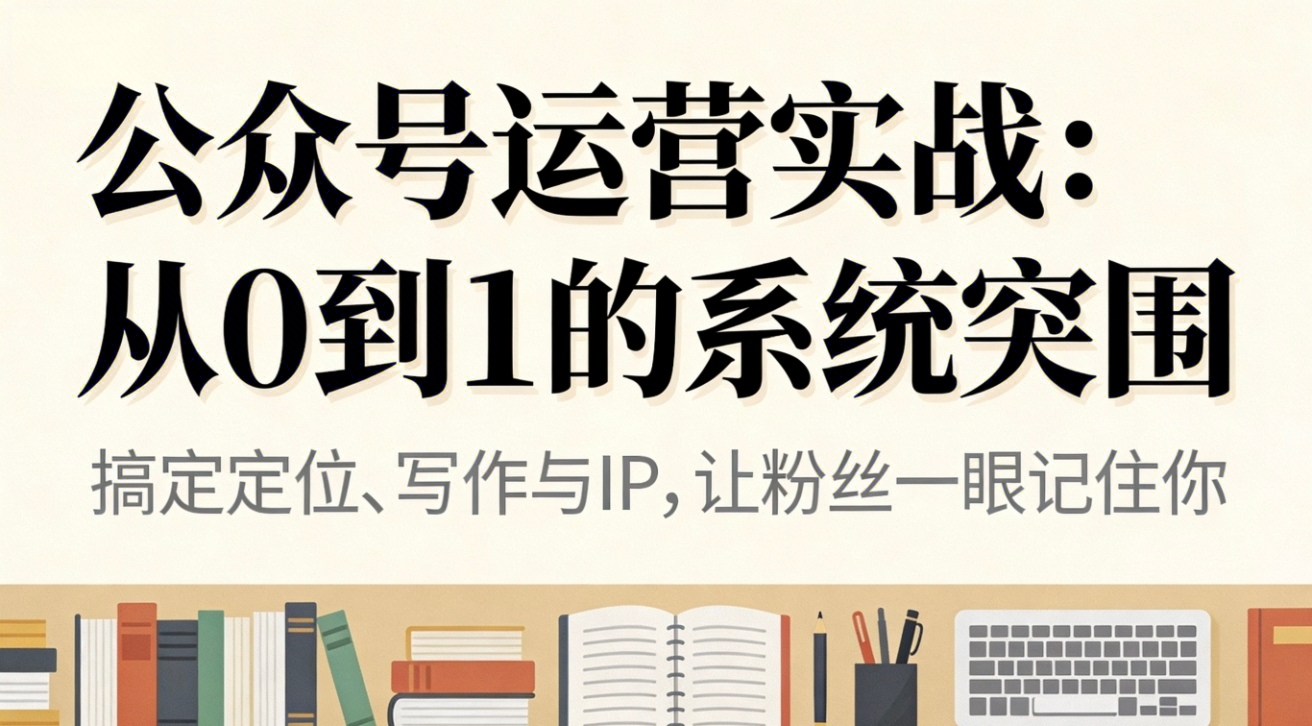 公众号运营实战：从0到1的系统突围-鑫源云网创