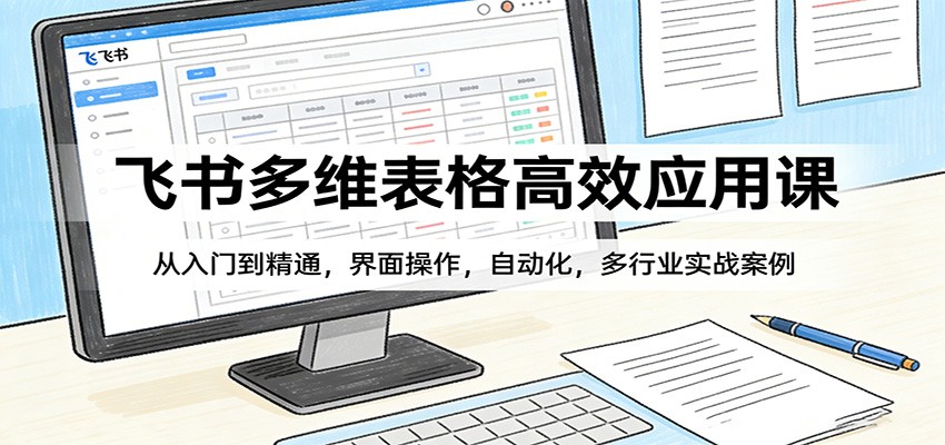 飞书多维表格高效应用课：从入门到精通，界面操作，自动化，多行业实战案例-鑫源云网创