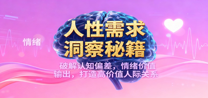 人性需求洞察秘籍，破解认知偏差，情绪价值输出，打造高价值人际关系-鑫源云网创