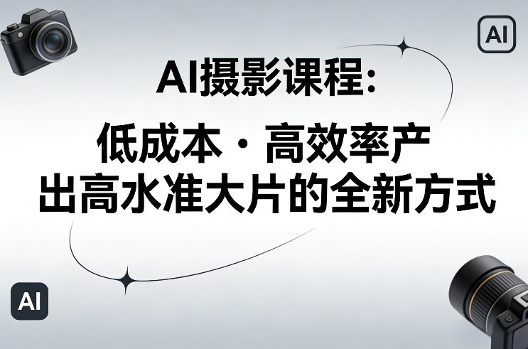 AI摄影课程，低成本高效率产出高水准大片的全新方式-鑫源云网创