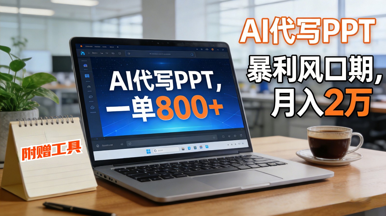 AI 代写做 PPT！一单狂赚 800+，风口期月入 2 万(工具 + 提示词直接送)-鑫源云网创