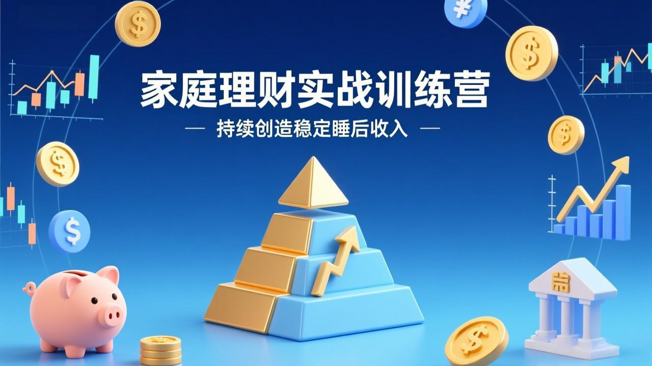 家庭理财实战训练营:从0到1建体系,三阶进阶层层递进,助你持续创造稳定睡后收入-鑫源云网创