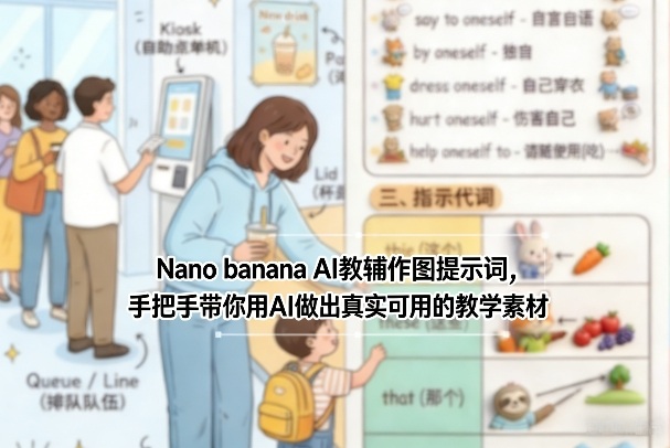 Nano banana AI教辅作图提示词，手把手带你用AI做出真实可用的教学素材-鑫源云网创