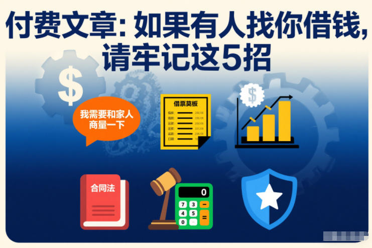 付费文章：如果有人找你借钱，请牢记这5招-鑫源云网创