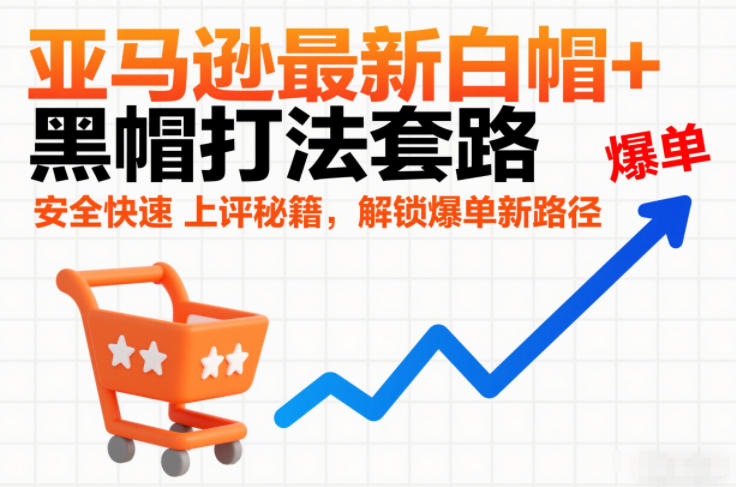 亚马逊最新白帽+黑帽打法套路，安全快速上评秘籍，解锁爆单新路径-鑫源云网创