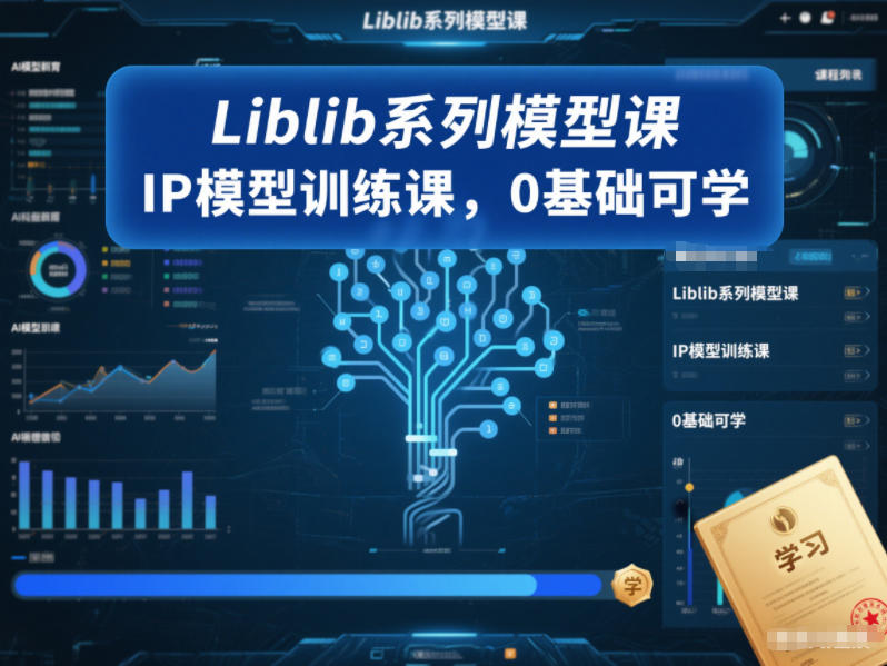 Liblib系列模型课，IP模型训练课，0基础可学-鑫源云网创