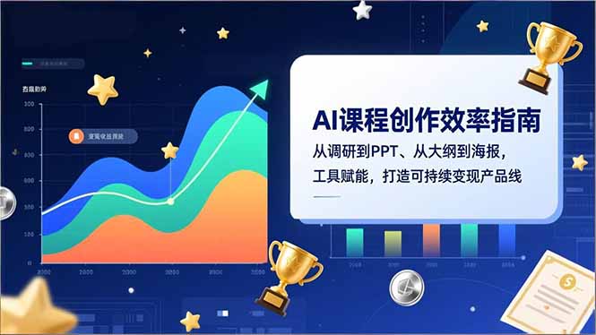 AI课程创作效率指南，从调研到PPT、从大纲到海报，工具赋能，打造可持续变现产品线-鑫源云网创