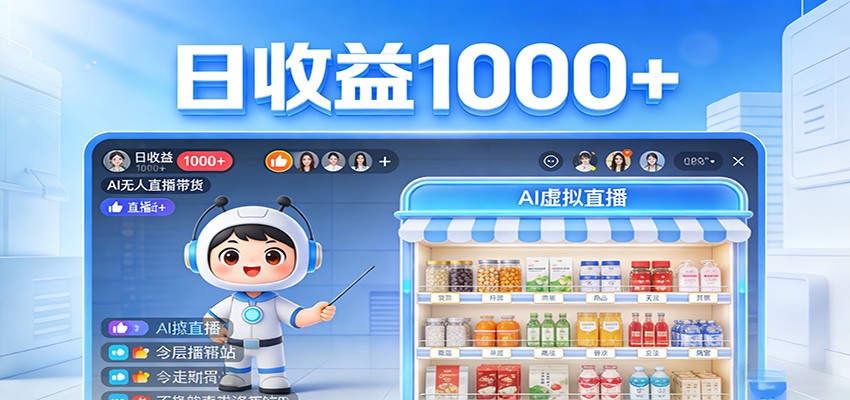 不用露脸不用说话,24小时自动卖货赚钱,全天自动直播,收益看得见-鑫源云网创