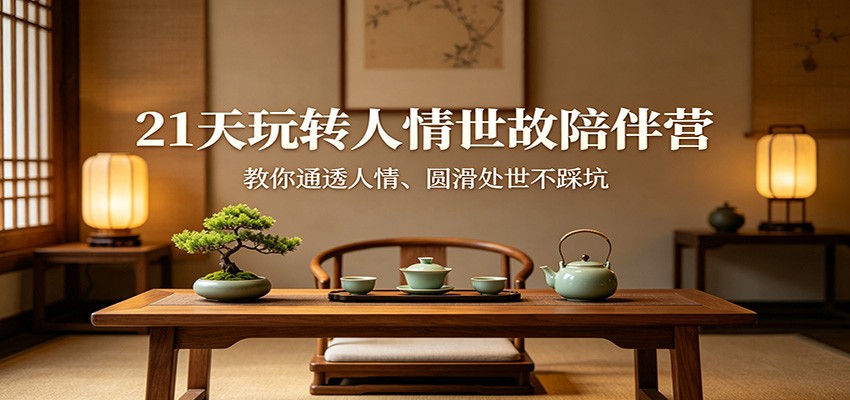 21天玩转人情世故陪伴营：教你通透人情、圆滑处世不踩坑-鑫源云网创