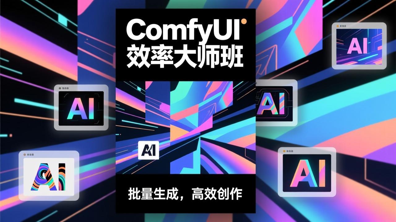 ComfyUI效率大师班：工作流搭建，批量生成，将个人AI出图效率提升5-10倍，月接单收入1-3万-鑫源云网创