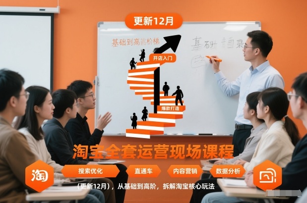 淘宝全套运营现场课程(更新26年1月)，从基础到高阶，拆解淘宝核心玩法-鑫源云网创
