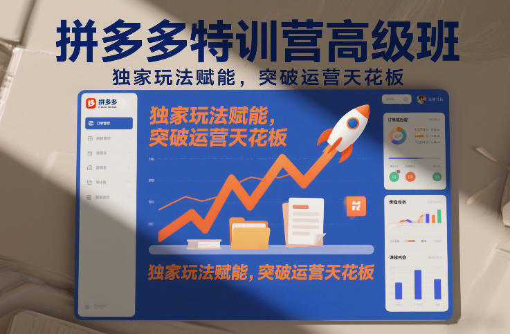 拼多多特训营高阶班，独家玩法赋能，突破运营天花板(更新26年2月)-鑫源云网创