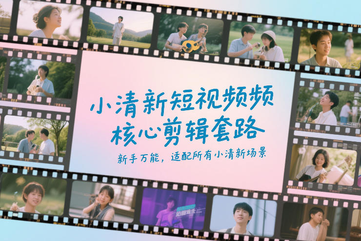 小清新短视频核心剪辑套路，新手万能，适配所有小清新场景-鑫源云网创