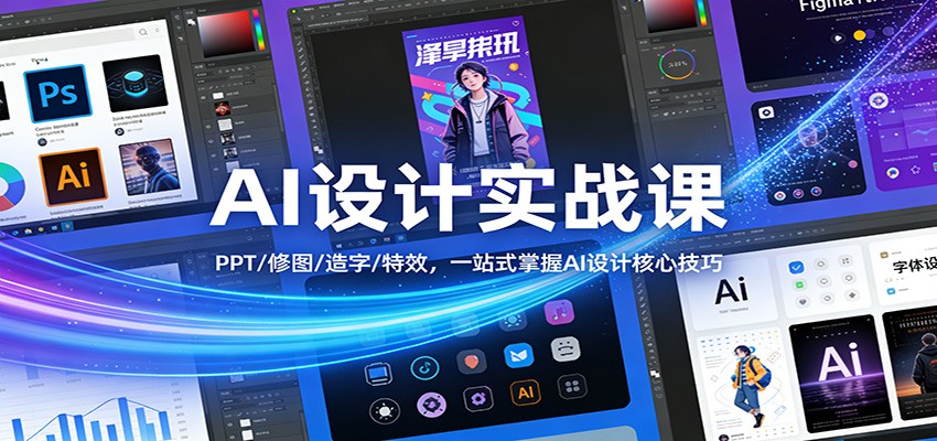 AI设计实战课：PPT/修图/造字/特效，一站式掌握AI设计核心技巧-鑫源云网创