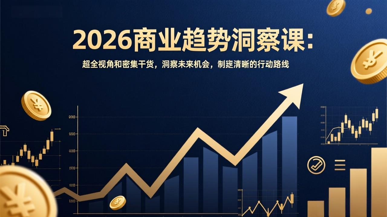 2026商业趋势洞察课：超全视角和密集干货，洞察未来机会，制定清晰的行动路线-鑫源云网创