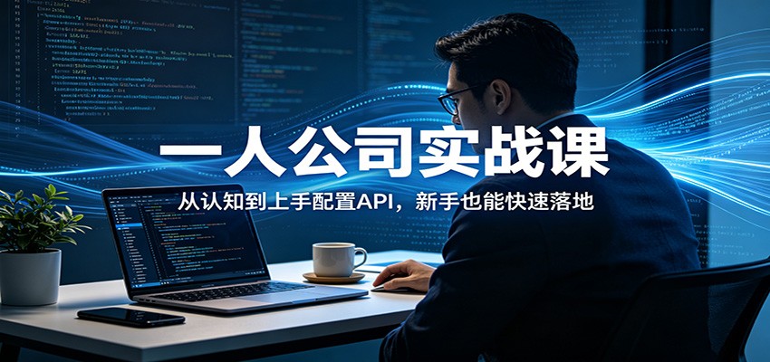 一人公司实战课：从认知到上手配置API，新手也能快速落地-鑫源云网创