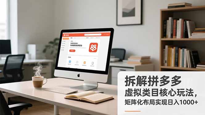 拆解拼多多虚拟类目核心玩法，矩阵化布局实现日入1000+-鑫源云网创