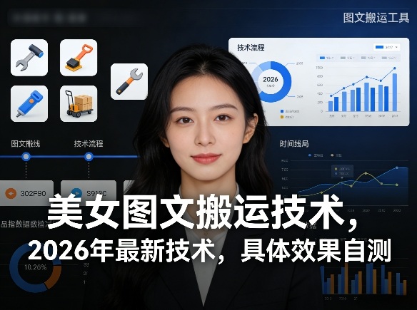 美女图文搬运技术，2026年最新技术，具体效果自测-鑫源云网创