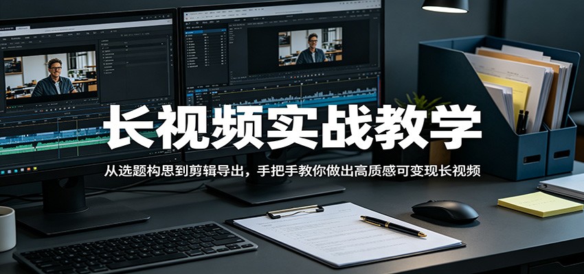 长视频实战教学，从选题构思到剪辑导出，手把手教你做出高质感可变现长视频-鑫源云网创