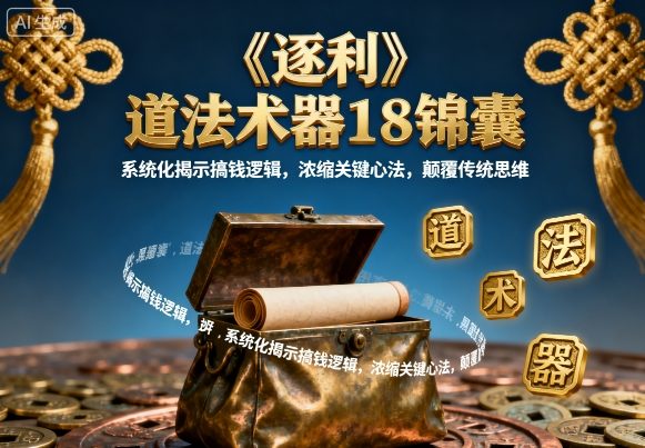 《逐利》道法术器18锦囊，系统化揭示搞钱逻辑，浓缩关键心法，颠覆传统思维(更新)-鑫源云网创
