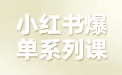 小红书爆单系列课，聚焦小红书电商全链路增长(更新)-鑫源云网创