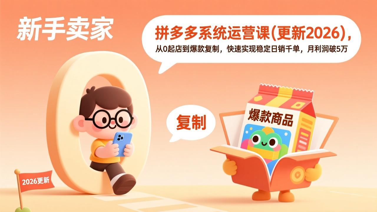 拼多多系统运营课(更新2026-鑫源云网创