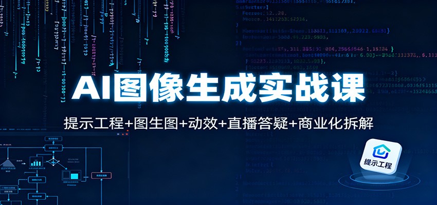 AI图像生成实战课：提示工程+图生图+动效+直播答疑+商业化拆解-鑫源云网创