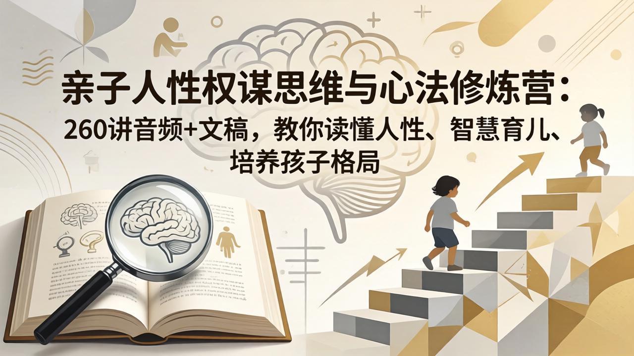亲子人性权谋思维与心法修炼营：260讲音频+文稿，教你读懂人性、智慧育儿、培养孩子格局-鑫源云网创