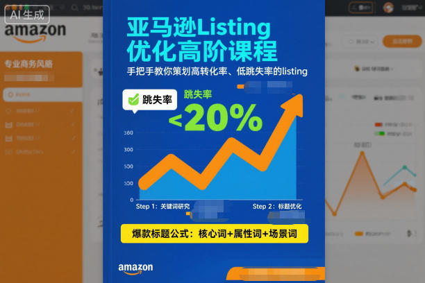 亚马逊Listing优化高阶课程，手把手教你策划高转化率、低跳失率的listing-鑫源云网创