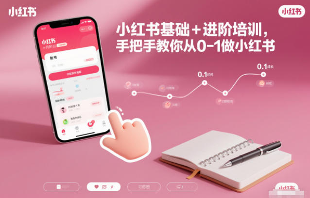 小红书基础+进阶培训，手把手教你从0-1做小红书-鑫源云网创