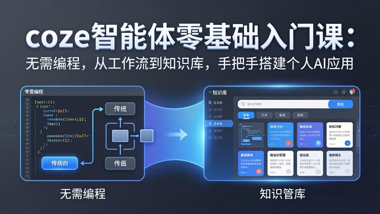 coze智能体零基础入门课：无需编程，从工作流到知识库，手把手搭建个人AI应用-鑫源云网创