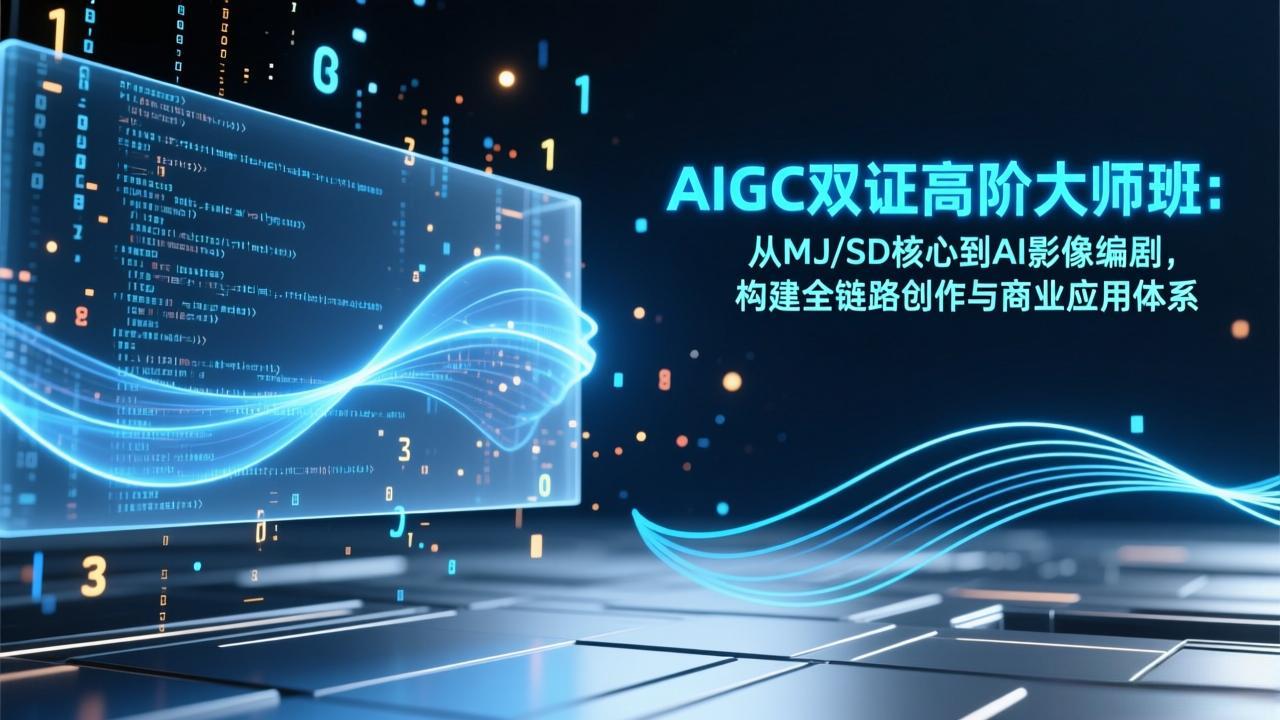 AIGC双证高阶大师班：从MJ/SD核心到AI影像编剧，构建全链路创作与商业应用体系-鑫源云网创