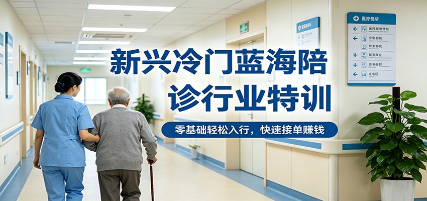 新兴冷门蓝海陪诊行业特训，零基础轻松入行，快速接单赚钱-鑫源云网创