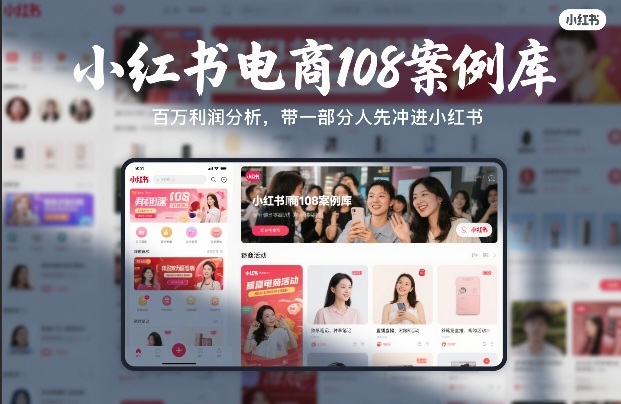 小红书电商108案例库,百W利润分析,带一部分人先冲进小红书【文档】