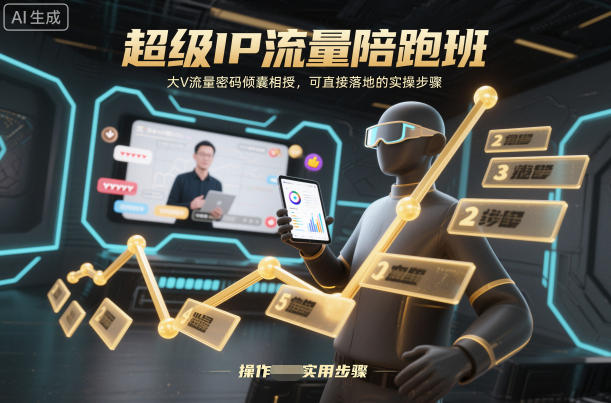 超级IP流量陪跑班，大V流量密码倾囊相授，可直接落地的实操步骤-鑫源云网创